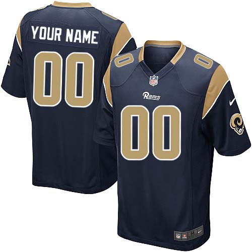 Nike Los Angeles Rams Customized Navy Blue Stitched Youth NFL Jersey